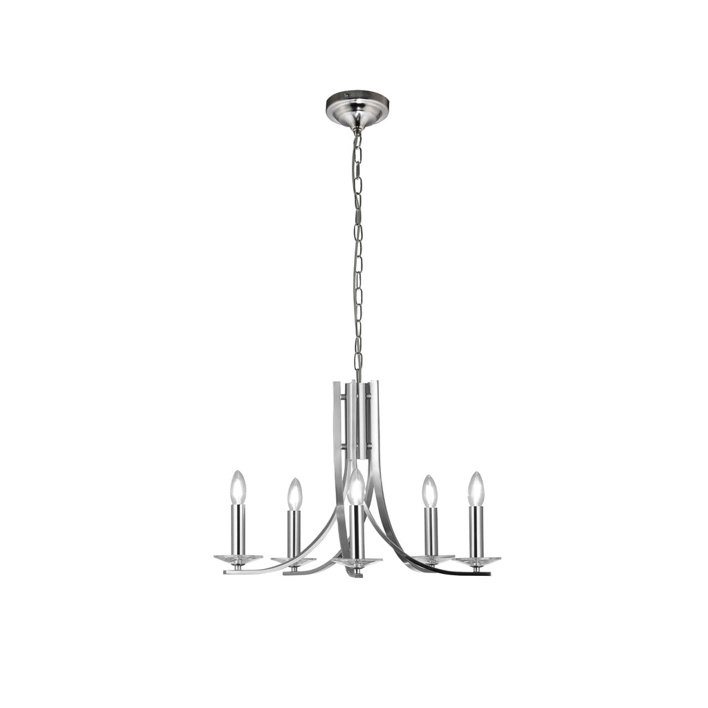 Corrine 5 Light Chandelier Stain Chrome - LL002CH096SC